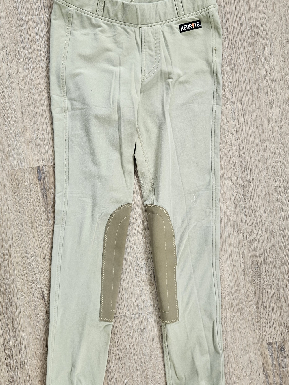 Kerrits Sage Green Kids Riding Leggings with Knee Patches